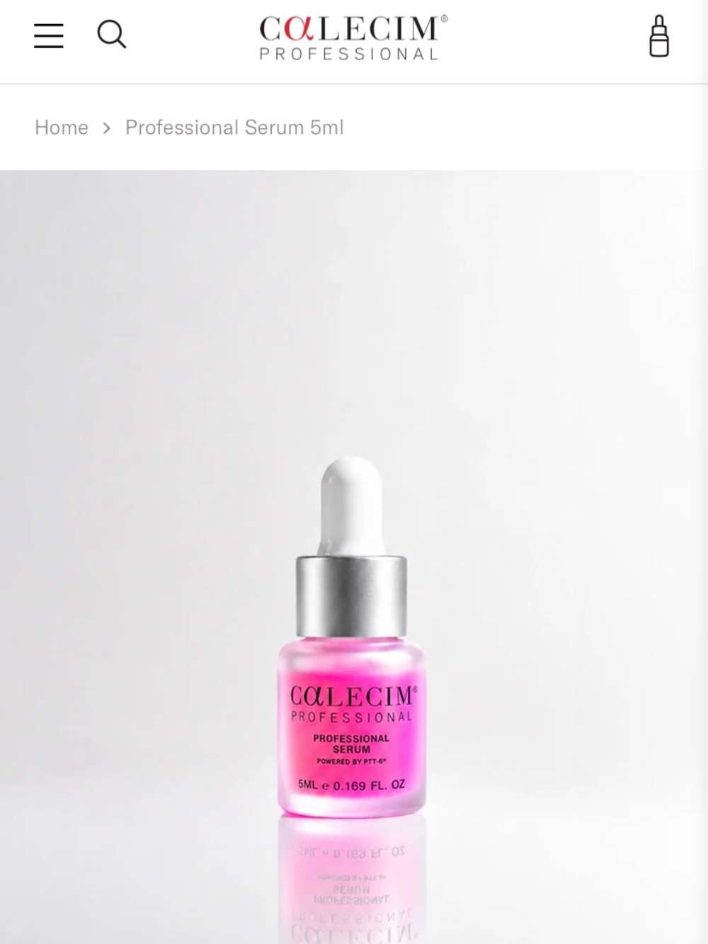 Powered by PTT-6 CALE Pink Face Serum with Dropper with dermaroller